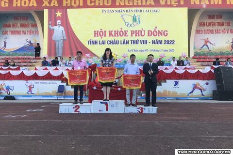 Đoàn vận động viên huyện đạt 11 huy chương vàng tại Hội khỏe Phù đổng tỉnh Lai Châu