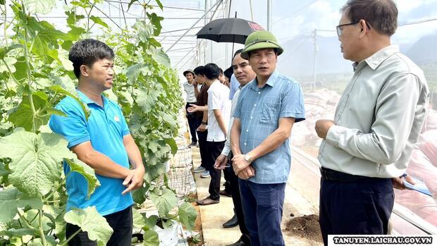 Đoàn công tác 2 tỉnh: Luông Pha Bang, Phông Sa Lỳ (Nước Cộng hòa Dân chủ Nhân dân Lào) thăm các môt hình phát triển kinh tế tại huyện Tân Uyên