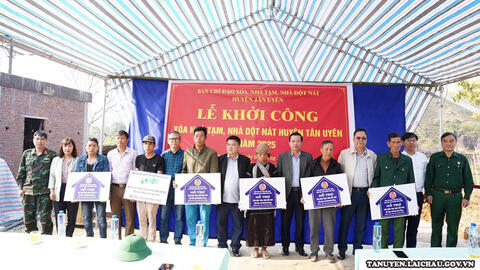 Bí thư Huyện ủy dự Lễ khởi công xóa nhà tạm, nhà dột nát huyện Tân Uyên
