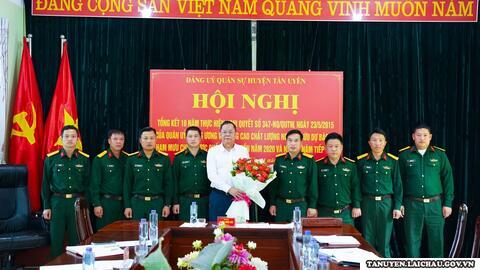 Công bố bố Quyết định của Ban Thường vụ Huyện ủy chỉ định Bí thư Đảng ủy Quân sự huyện Tân Uyên, nhiệm kỳ 2020 – 2025