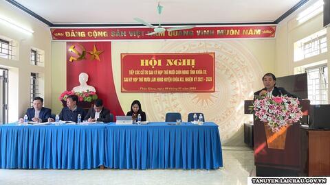 Đại biểu HĐND tỉnh, huyện tiếp xúc cử tri sau kỳ họp thứ mười chín HĐND tỉnh, sau kỳ họp thứ mười lăm HĐND huyện Tân Uyên