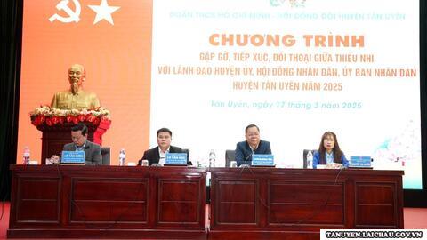 Gặp gỡ, tiếp xúc, đối thoại giữa thiếu nhi với lãnh đạo Huyện ủy, Hội đồng nhân dân, UBND  huyện Tân Uyên năm 2025