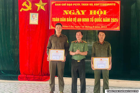 Sôi nổi Ngày hội toàn dân bảo vệ ANTQ năm xã Nậm Cần năm 2024