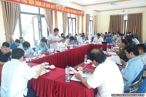 Đoàn công tác huyện Tân Uyên làm việc với xã Nậm Sỏ