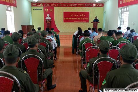 Lễ ra mắt lực lượng tham gia bảo vệ an ninh, trật tự ở cơ sở