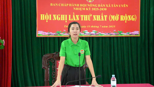 Hội nghị Ban Chấp hành Hội Nông dân xã Tân Uyên lần thứ nhất (Mở rộng), nhiệm kỳ 2025-2030
